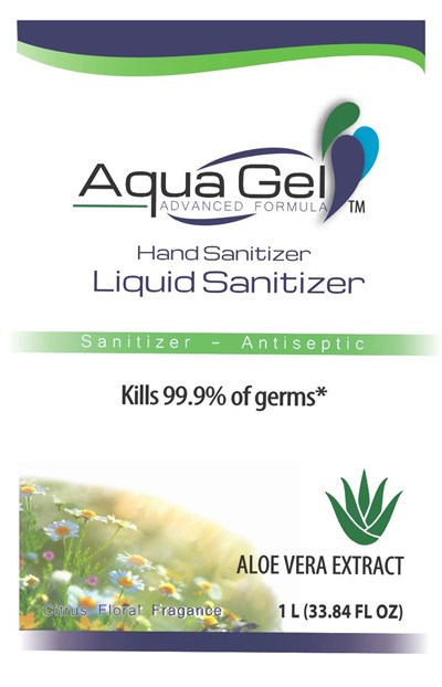 Aqua Gel Hand Sanitizer 1 L (Aqua Gel Liquid Hand Sanitizer 1 L Pdp)